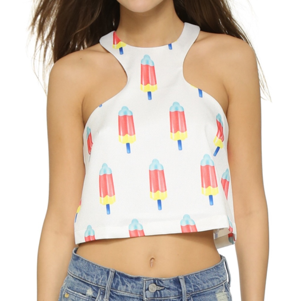 Re:Named popsicle fitted crop top